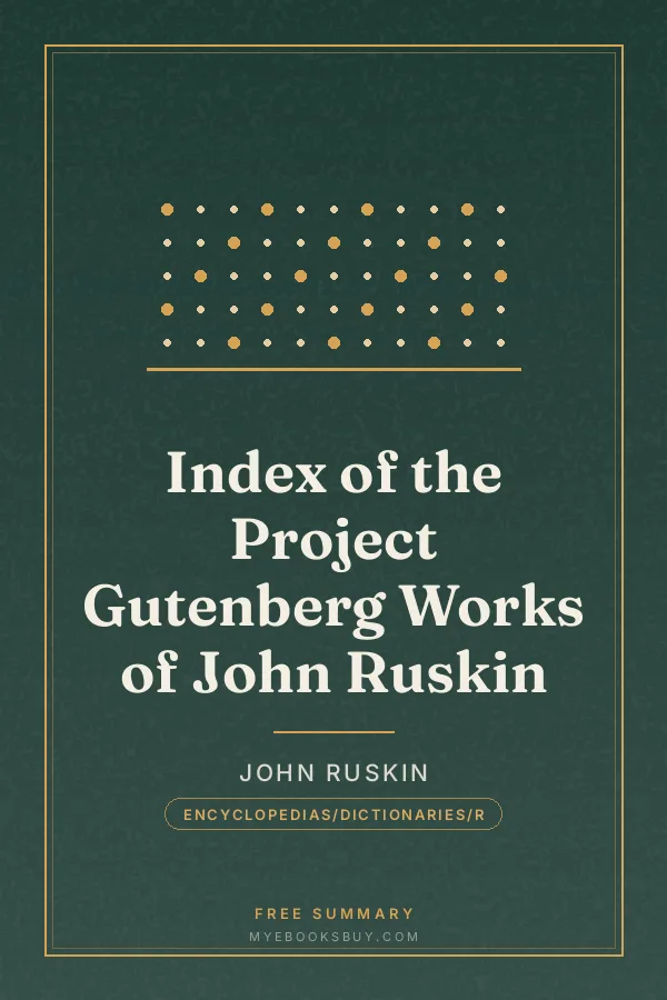 Cover of Index of the Project Gutenberg Works of John Ruskin