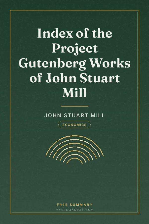 Cover of Index of the Project Gutenberg Works of John Stuart Mill
