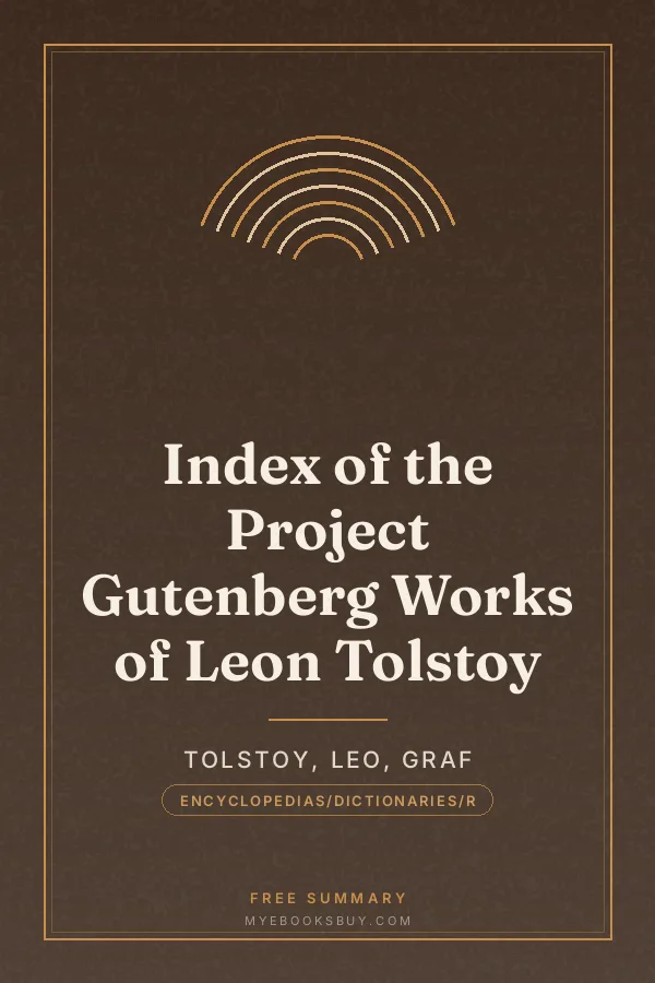 Cover of Index of the Project Gutenberg Works of Leon Tolstoy