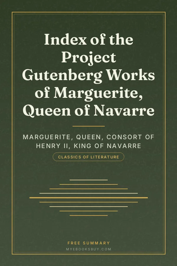 Cover of Index of the Project Gutenberg Works of Marguerite, Queen of Navarre