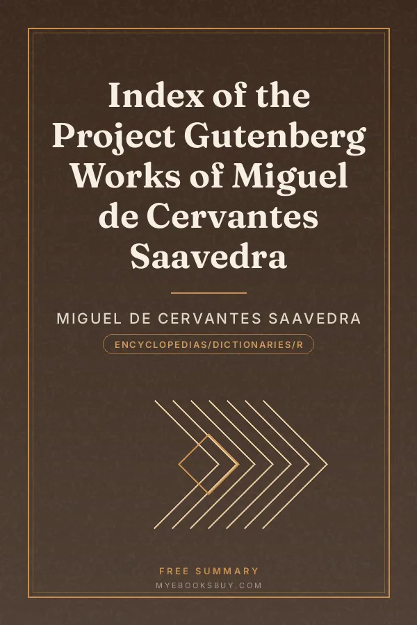 Cover of Index of the Project Gutenberg Works of Miguel de Cervantes Saavedra