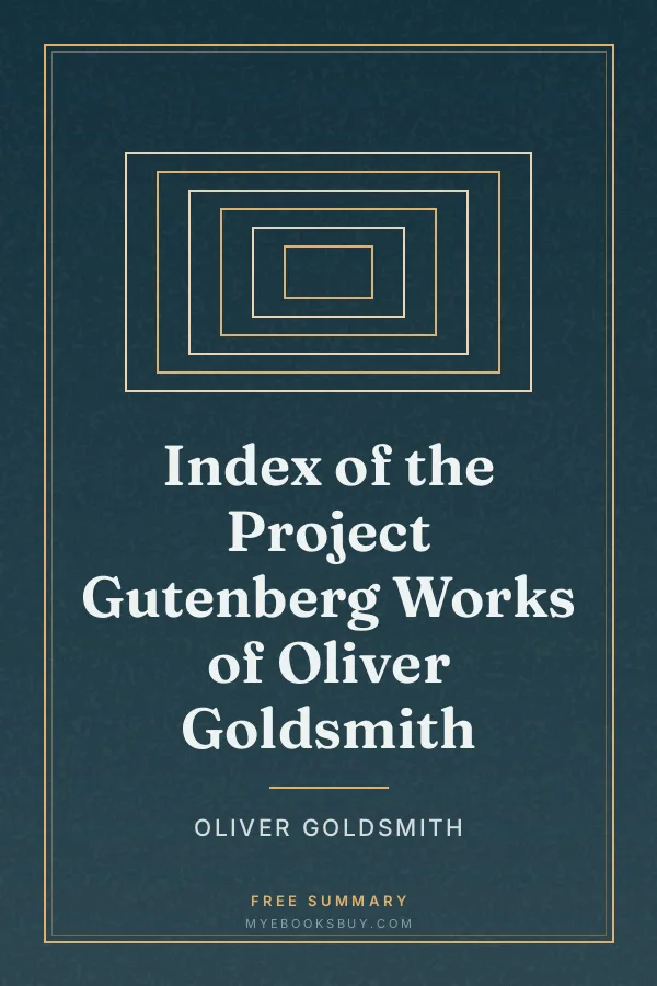 Cover of Index of the Project Gutenberg Works of Oliver Goldsmith