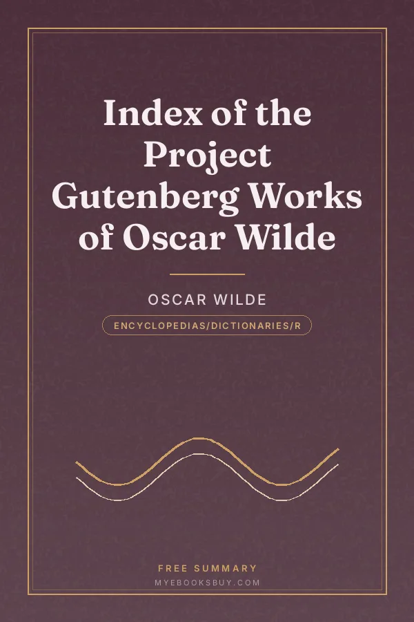 Cover of Index of the Project Gutenberg Works of Oscar Wilde