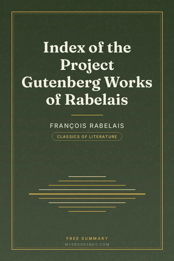 Cover of Index of the Project Gutenberg Works of Rabelais