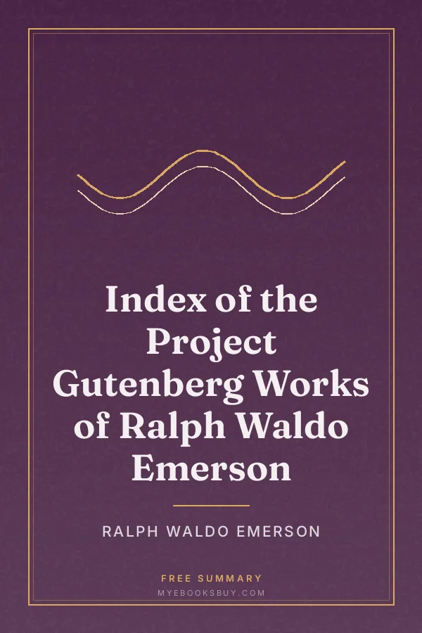 Cover of Index of the Project Gutenberg Works of Ralph Waldo Emerson