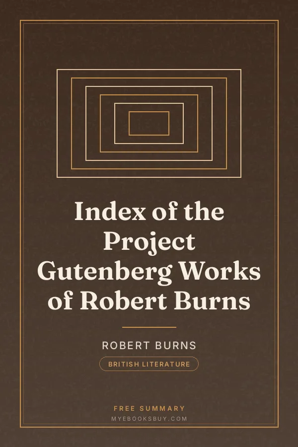 Cover of Index of the Project Gutenberg Works of Robert Burns