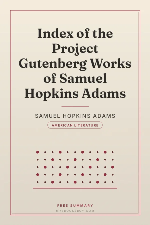 Cover of Index of the Project Gutenberg Works of Samuel Hopkins Adams