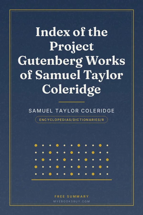 Cover of Index of the Project Gutenberg Works of Samuel Taylor Coleridge
