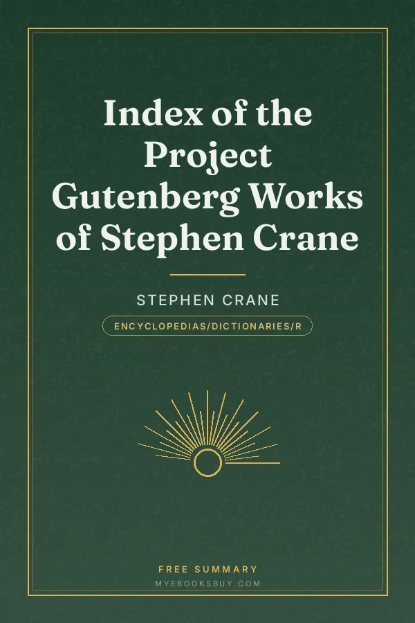 Cover of Index of the Project Gutenberg Works of Stephen Crane