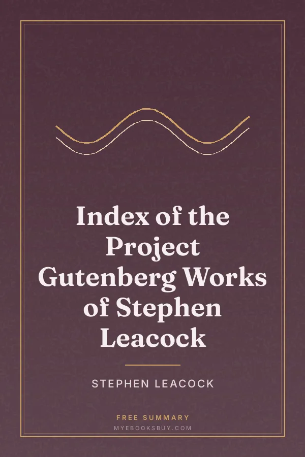 Cover of Index of the Project Gutenberg Works of Stephen Leacock