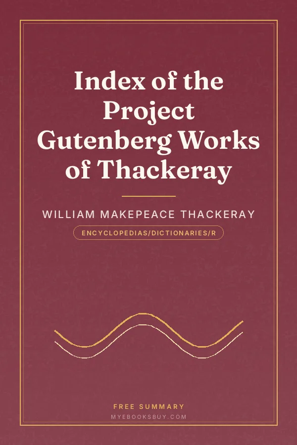 Cover of Index of the Project Gutenberg Works of Thackeray