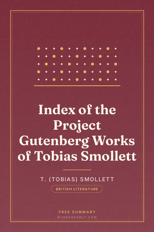 Cover of Index of the Project Gutenberg Works of Tobias Smollett