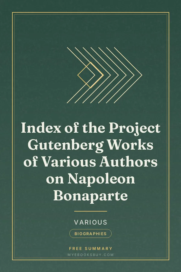 Cover of Index of the Project Gutenberg Works of Various Authors on Napoleon Bonaparte