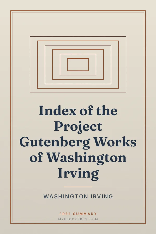 Cover of Index of the Project Gutenberg Works of Washington Irving