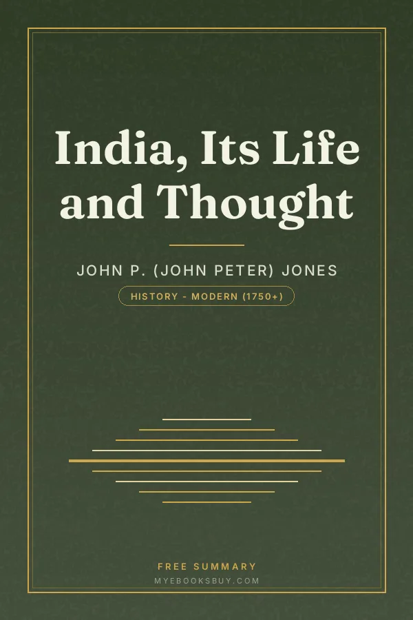 Cover of India, Its Life and Thought