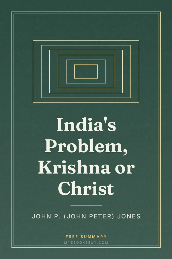 Cover of India's Problem, Krishna or Christ