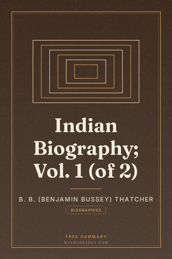 Cover of Indian Biography; Vol. 1 (of 2)