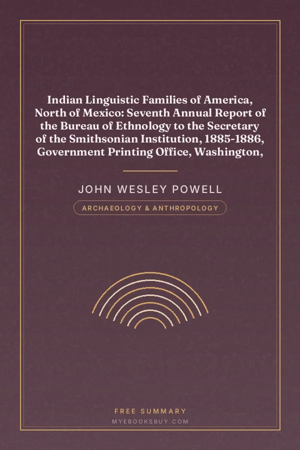 Cover of Indian Linguistic Families of America, North of Mexico: Seventh Annual Report of the Bureau of Ethnology to the Secretary of the Smithsonian Institution, 1885-1886, Government Printing Office, Washington, 1891, pages 1-142