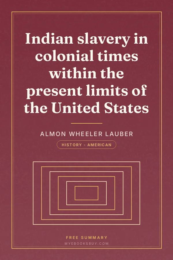 Cover of Indian slavery in colonial times within the present limits of the United States