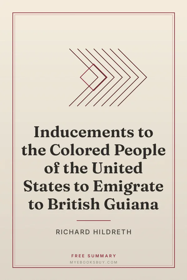 Cover of Inducements to the Colored People of the United States to Emigrate to British Guiana