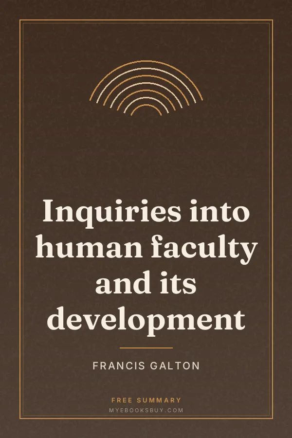 Cover of Inquiries into human faculty and its development