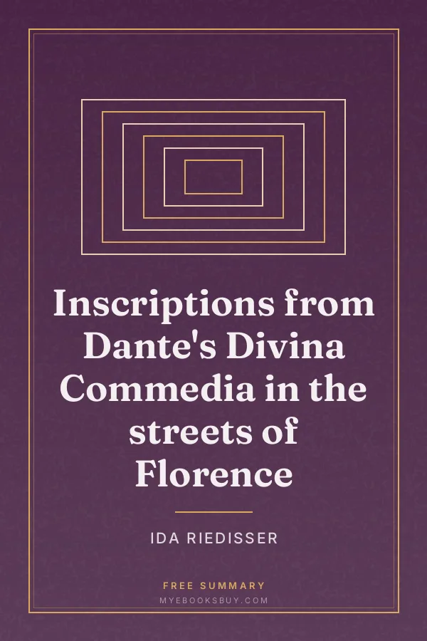 Cover of Inscriptions from Dante's Divina Commedia in the streets of Florence