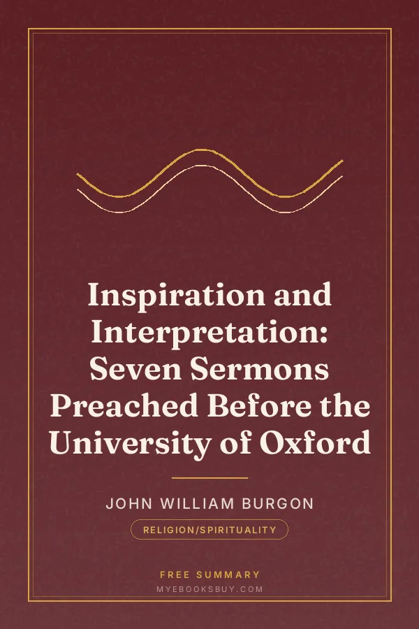 Cover of Inspiration and Interpretation: Seven Sermons Preached Before the University of Oxford