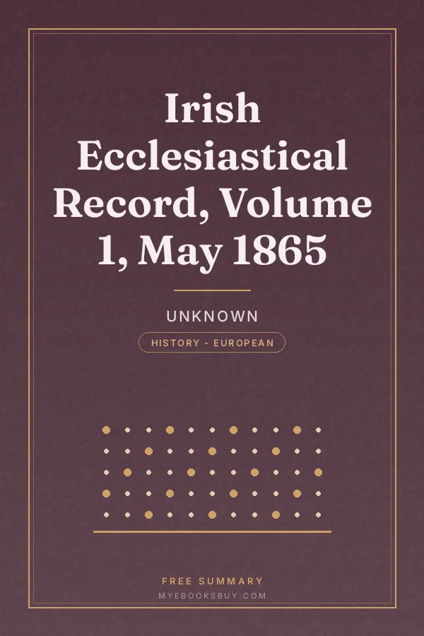 Cover of Irish Ecclesiastical Record, Volume 1, May 1865