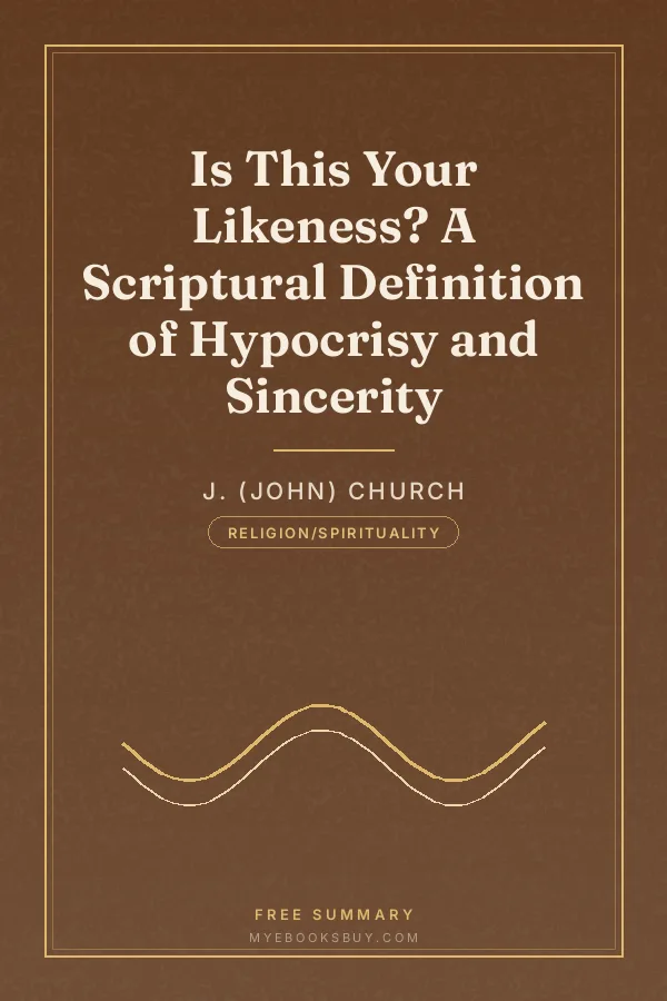 Cover of Is This Your Likeness? A Scriptural Definition of Hypocrisy and Sincerity