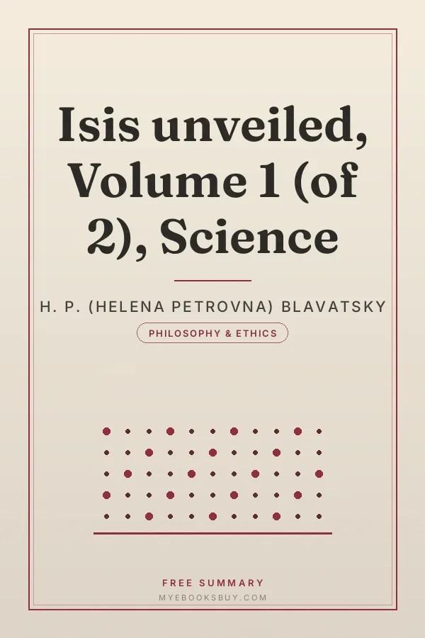 Cover of Isis unveiled, Volume 1 (of 2), Science