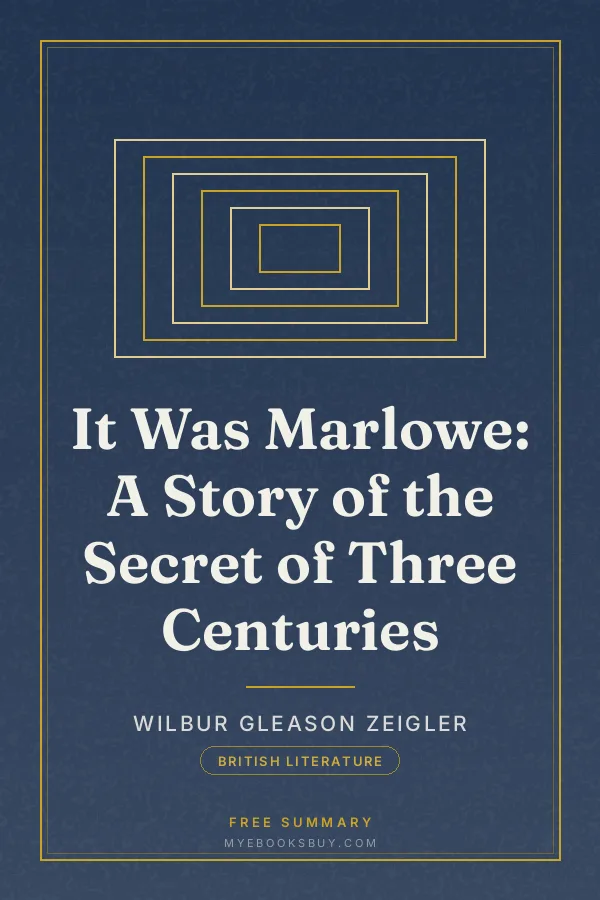 Cover of It Was Marlowe: A Story of the Secret of Three Centuries