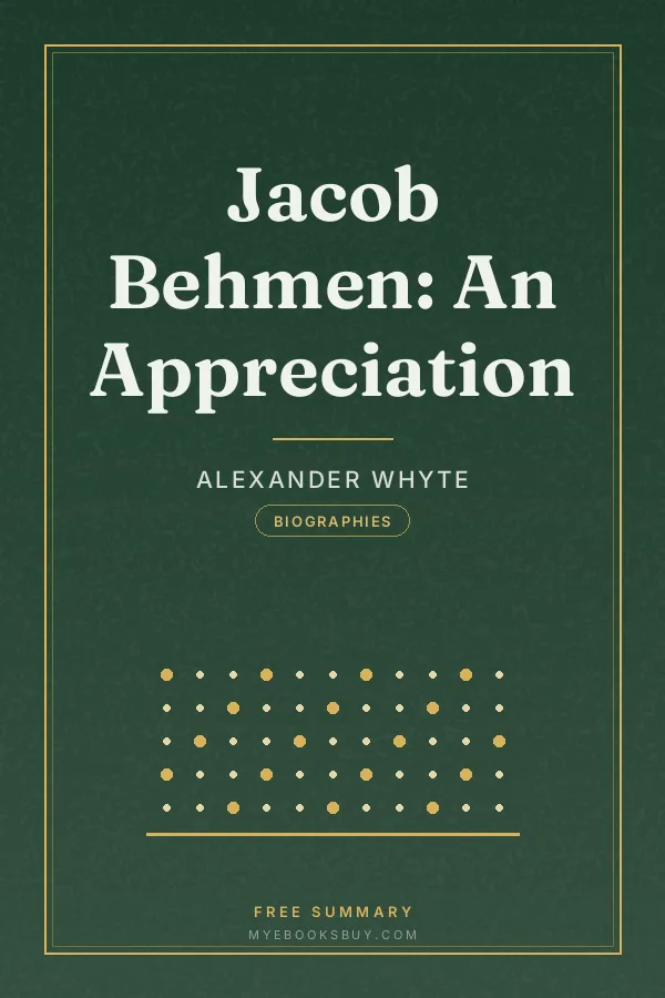 Cover of Jacob Behmen: An Appreciation