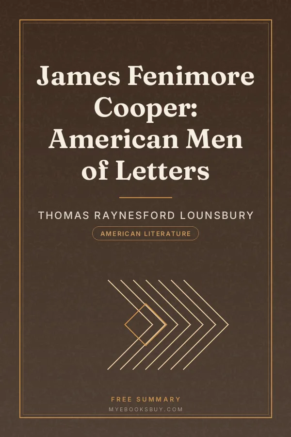 Cover of James Fenimore Cooper: American Men of Letters