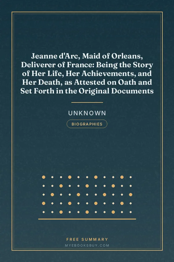 Cover of Jeanne d'Arc, Maid of Orleans, Deliverer of France: Being the Story of Her Life, Her Achievements, and Her Death, as Attested on Oath and Set Forth in the Original Documents