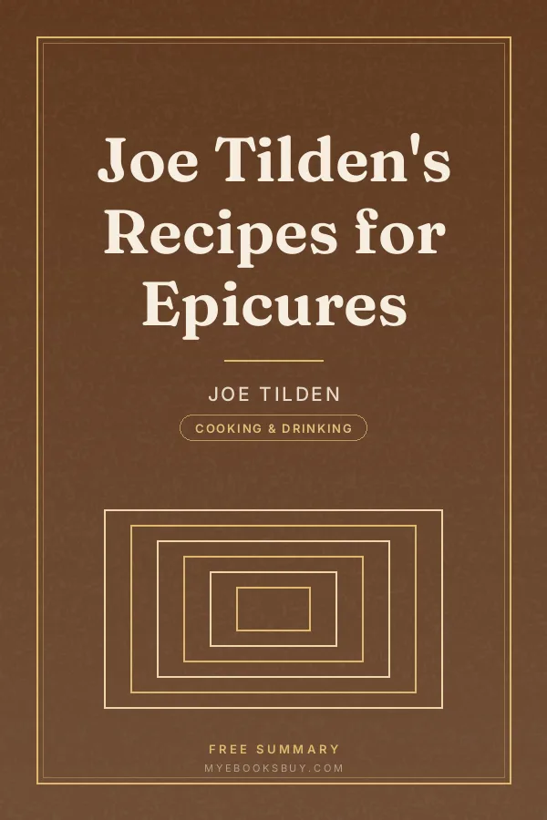 Cover of Joe Tilden's Recipes for Epicures