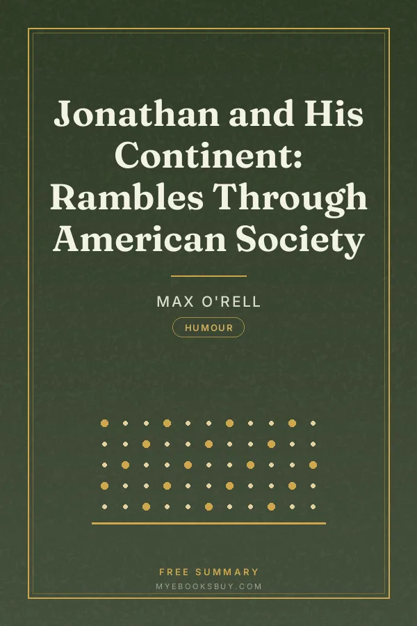 Cover of Jonathan and His Continent: Rambles Through American Society
