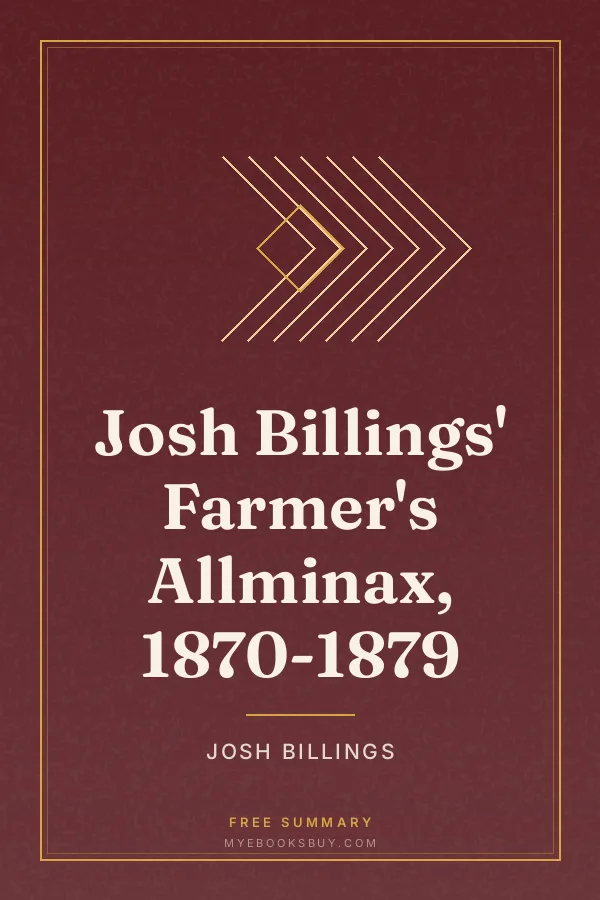 Cover of Josh Billings' Farmer's Allminax, 1870-1879