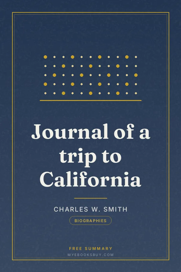 Cover of Journal of a trip to California