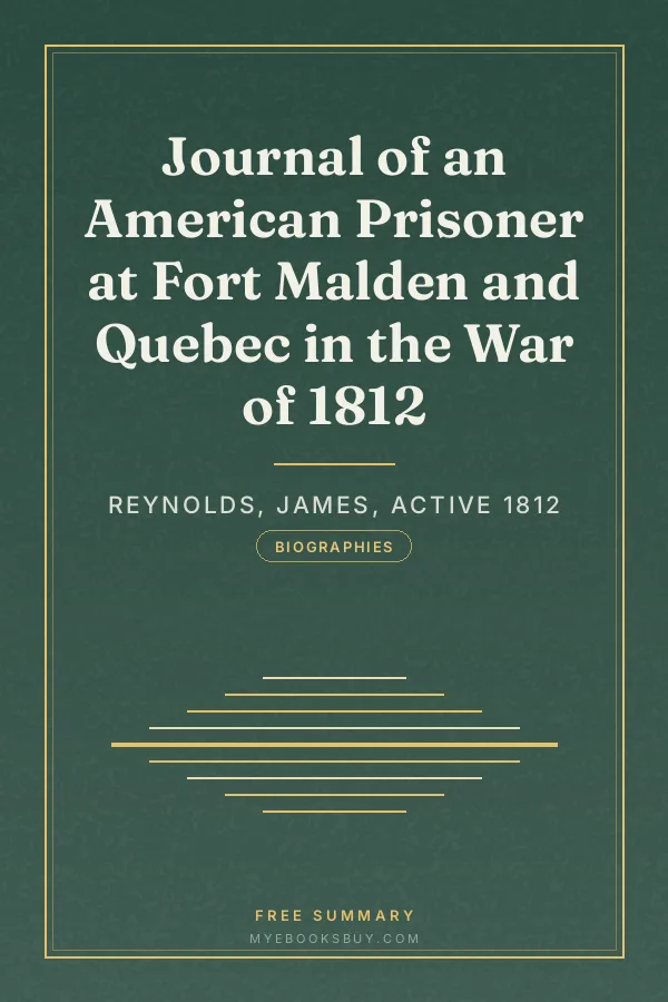 Cover of Journal of an American Prisoner at Fort Malden and Quebec in the War of 1812