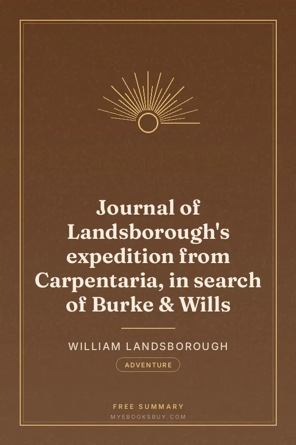 Cover of Journal of Landsborough's expedition from Carpentaria, in search of Burke & Wills