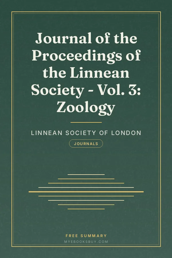 Cover of Journal of the Proceedings of the Linnean Society - Vol. 3: Zoology