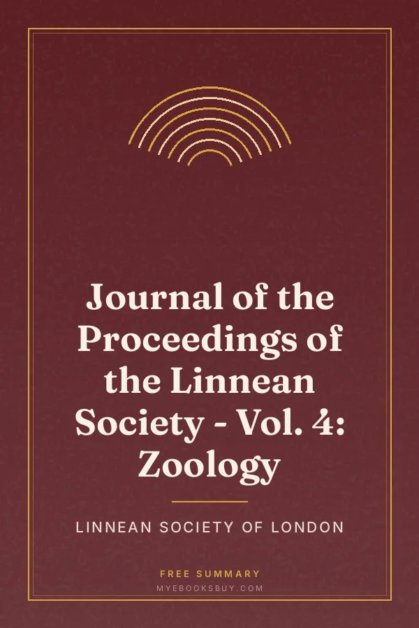 Cover of Journal of the Proceedings of the Linnean Society - Vol. 4: Zoology
