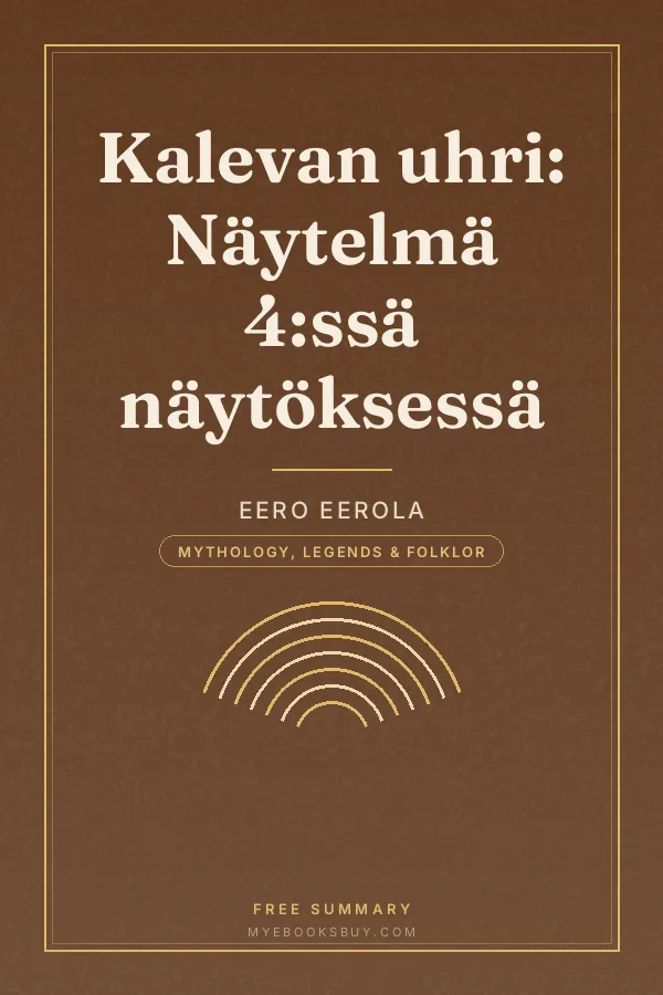 Cover of Kalevan uhri: Näytelmä 4:ssä näytöksessä