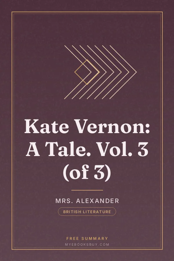 Cover of Kate Vernon: A Tale. Vol. 3 (of 3)
