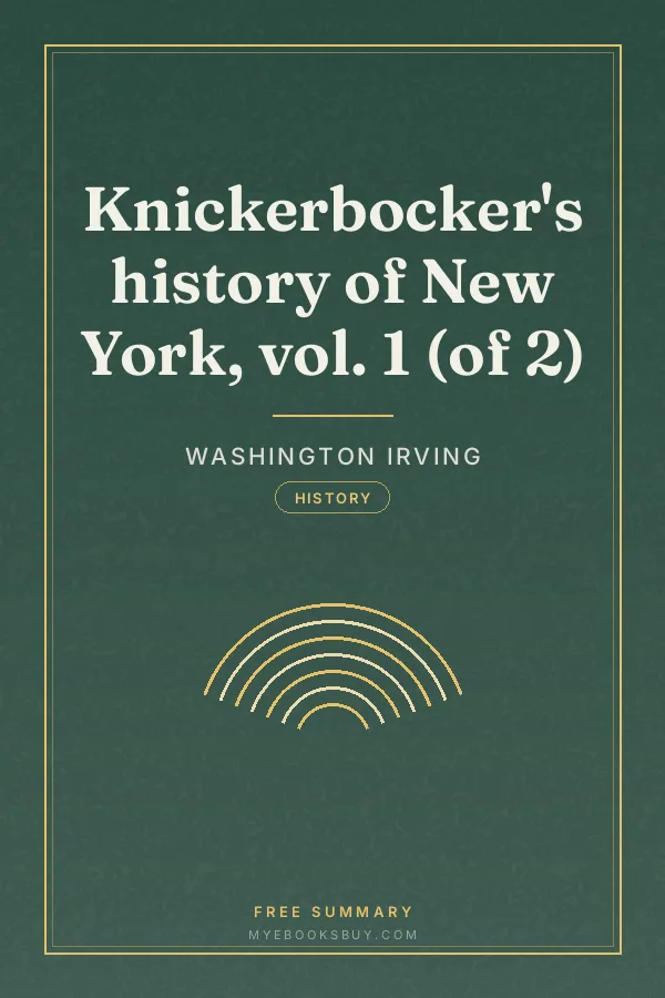 Cover of Knickerbocker's history of New York, vol. 1 (of 2)