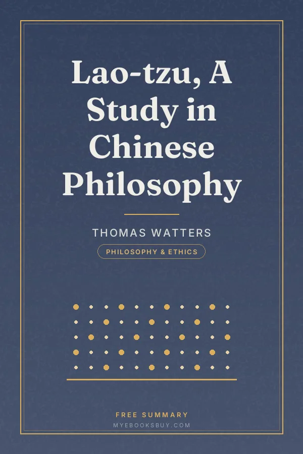 Cover of Lao-tzu, A Study in Chinese Philosophy