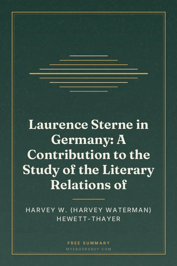 Cover of Laurence Sterne in Germany: A Contribution to the Study of the Literary Relations of