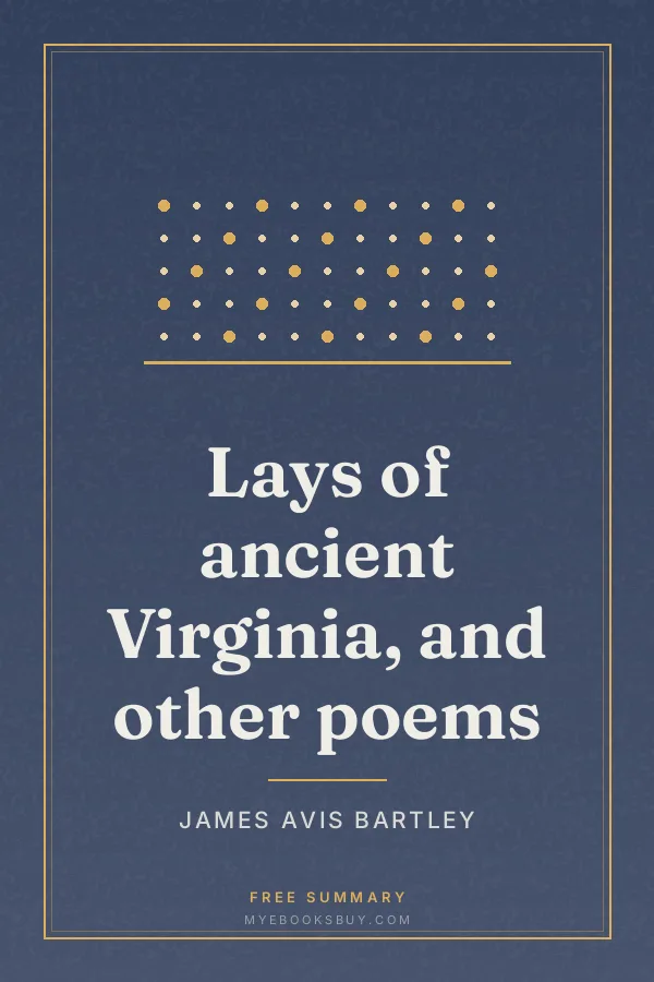 Cover of Lays of ancient Virginia, and other poems