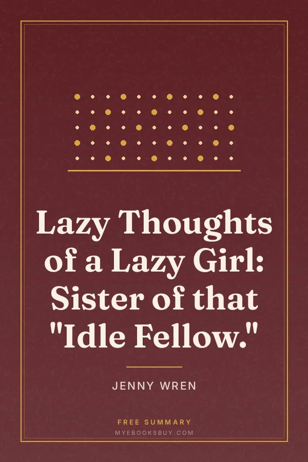 Cover of Lazy Thoughts of a Lazy Girl: Sister of that "Idle Fellow."