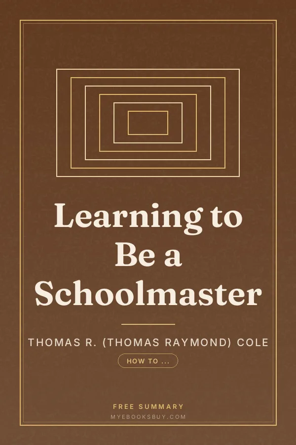 Cover of Learning to Be a Schoolmaster